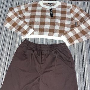 Women’s Outfit (Brown+White) New